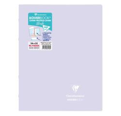 Genaaid schrift Koverbook Blush 24x32cm 96 pagina's grote ruiten opaque polypropylene omslag tweekleurig - Lila/Lindegroen