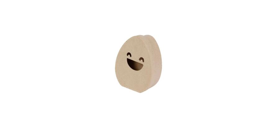 Boîte oeuf sourire S 4x10x12cm - Kraft