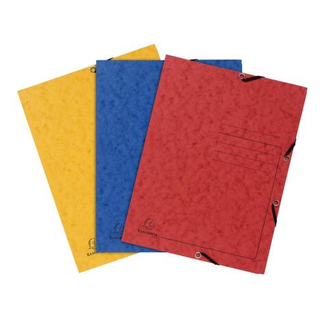 Carpetas con gomas 3 solapas impresas 355 g/m2 - Colores surtidos