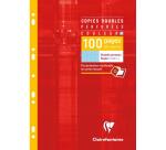 Copies doubles de couleur sous étui A4 100 pages perforées grands carreaux