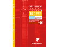 Copies doubles de couleur sous étui A4 100 pages perforées grands carreaux