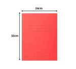 Paquet de 50 chemises pré-imprimés 2 rabats "SUPER 250" en carte 210 grammes coloris rouge