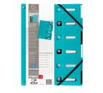 Trieur extensible 6 positions PP recyclé Titane - Couleurs assorties