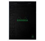 Greenpad bloc agrafé recyclé et recyclable en carte souple 350 g/m2 - N°16 14,8x21 cm 70 feuillets 5/5 - Papier Clairefontaine recyclé 90 g/m2 - Noir - New - Noir
