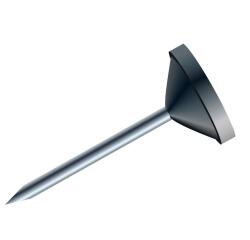 Boîte de 100 épingles à tête plate unie - Hauteur de pointe 8mm - 5mm de diamètre
