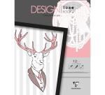 DESIGN HOME BOOK, Bloc de 12 feuilles 250g/m2 au format 13x17cm