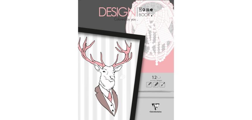 DESIGN HOME BOOK, Bloc de 12 feuilles 250g/m2 au format 13x17cm