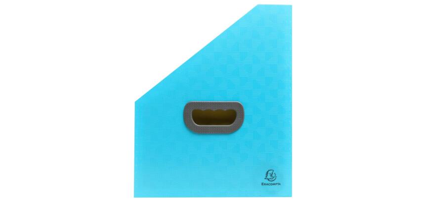 Trieur porte-revue 12 compatiments PP recyclé Pop'N Co - Cyan