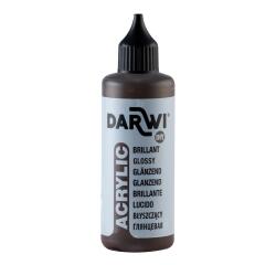 Darwi Flacon de 80 ml de Peinture Acrylique Universelle Brillante - Marron foncé