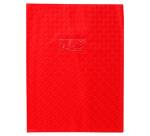 Protège-cahiers grain losange PVC 18/100ème avec porte-étiquette 24x32 cm