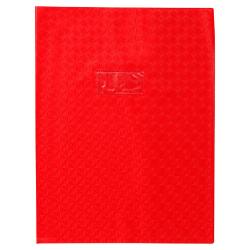Protège-cahiers grain losange PVC 18/100ème avec porte-étiquette 24x32 cm