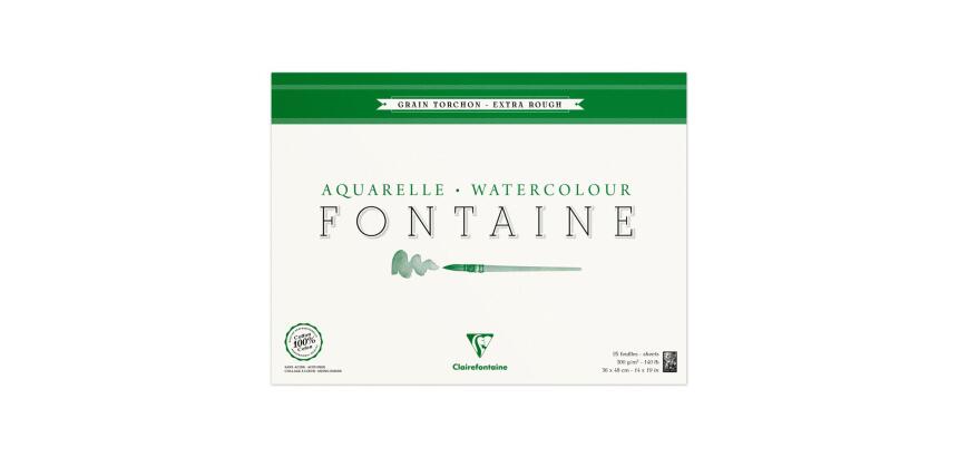 Fontaine bloc collé 4 côtés 25F 36x48cm 300g grain torchon