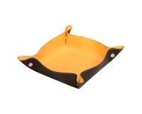 Rhodiarama vide-poche réversible simili cuir italien O&B réversible 12x12x4,5 cm - Orange
