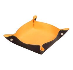 Vide-poche réversible, en similicuir, orange