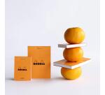Bloc agrafé Rhodia N°10 5,2x7,5 cm 80 feuillets ligné 80g - Orange