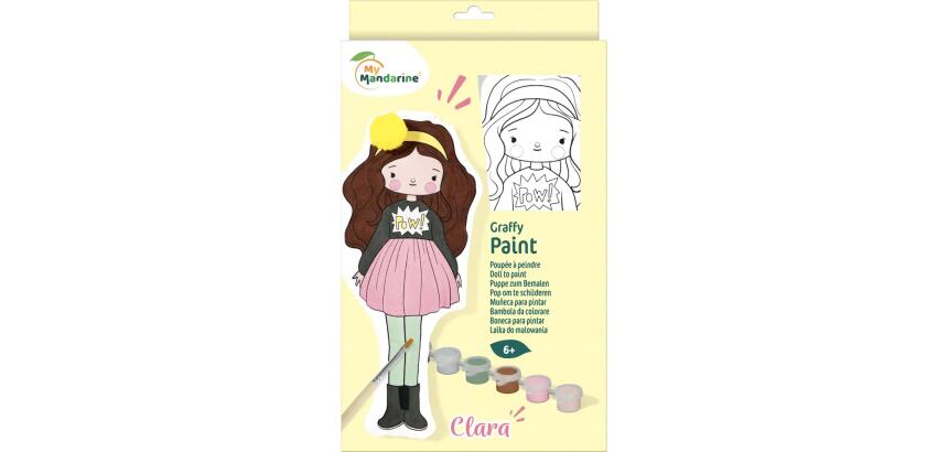 Poupée à peindre, Clara - Jaune