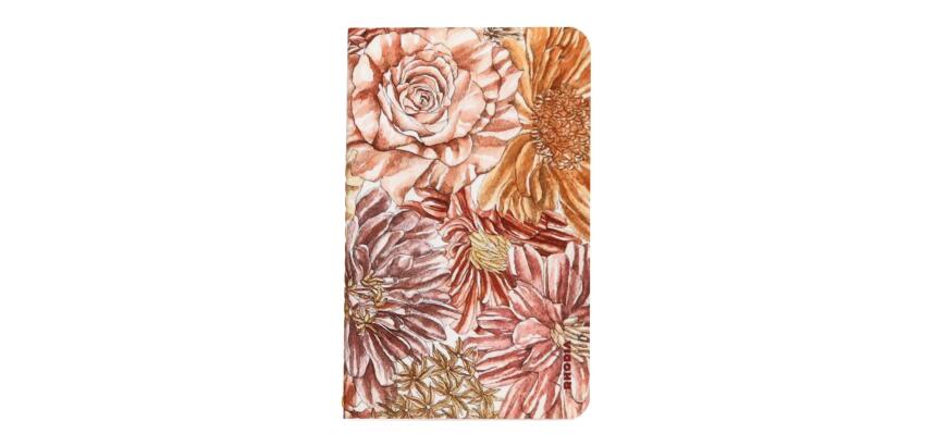 Rhodia collection ORANGE Botanique - carnet piqûre 7,5x12 cm ligné, 48 pages - Bouquet fleuri