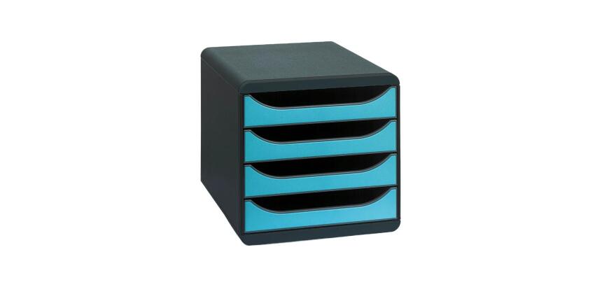 Módulo individual BIG-BOX para documentos A4 + con 4 cajones, ultra-rígido y con stop de seguridad y con stop de seguridad - IDERAMA