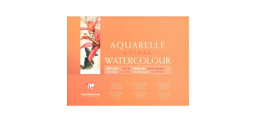 Etival bloc collé 4 côtés 25F 30x40cm 300g grain fin