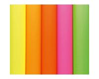 PAPIER AFFICHE FLUO, Paquet de 25 feuilles 90g/m² au format 60x80cm - Assortiment