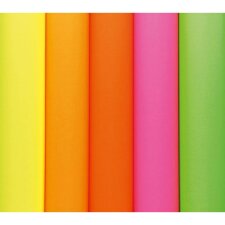 PAPIER AFFICHE FLUO, Paquet de 25 feuilles 90g/m² au format 60x80cm