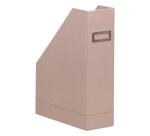 Rhodiarama porte-revues simili cuir italien 10x25x31 cm - Touche de rose