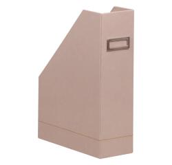 Rhodiarama porte-revues simili cuir italien 10x25x31 cm - Touche de rose