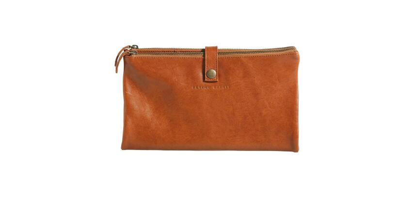 Flying Spirit trousse plate 27x23,6cm avec pochette zipée 2 compartiments - Brun