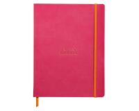 Rhodiarama carnet souple 19x25 cm 160 pages dot papier ivoire 90g fermeture élastique - Framboise