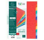 Tabbladen in echt soepel glanskarton 225g/m2 met 12 blanco tabs. - Geassorteerd