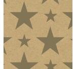 Kraft brut 70g, rl 50x0,70m Etoiles or - Or