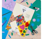 PAPIER COULEUR, Bloc de 20 feuilles 120g/m2 au format 29,7x42cm - Assortiment