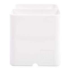 Cubiletes Pen Cube MAGNÉTICO, 2 compartimentos diferentes tamaños y alturas, bloqueador de cables. OFFICE - Blanco