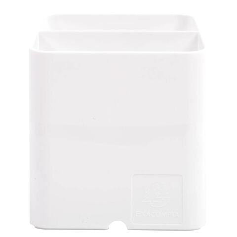Cubiletes Pen Cube MAGNÉTICO, 2 compartimentos diferentes tamaños y alturas, bloqueador de cables. OFFICE - Blanco