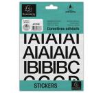 Pochette de lettres adhésives noires A-Z 30 mm - Noir