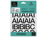 Hoesje met zelfklevende letters zwart A-Z 30 mm - zwart