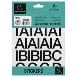 Pack of adhesive letters A-Z Black 30 mm - Black