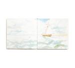 Fontaine Aquarelle carnet cousu 24F 21x21cm 300g grain satiné (cartes postales) - Blanc