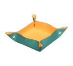 Rhodiarama vide-poche réversible simili cuir italien 12x12x4,5 cm - Eau