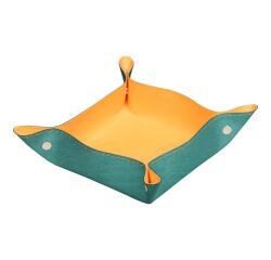 Rhodiarama vide-poche réversible simili cuir italien 12x12x4,5 cm - Eau