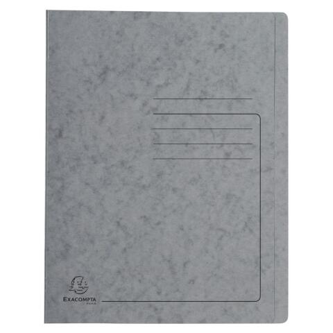 Subcarpetas con fástener impresas Exacompta 355 g/m2 A4 capacidad 350 hojas gris