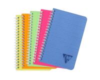 Carnet reliure intégrale Linicolor FRESH 11x17cm 100 pages petits carreaux couverture plastique polypropyène rainuré Couleur aléatoire - Assortis