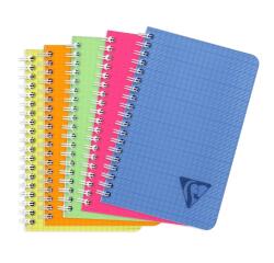 Carnet reliure intégrale Linicolor FRESH 11x17cm 100 pages petits carreaux couverture plastique polypropyène rainuré Couleur aléatoire - Assortis