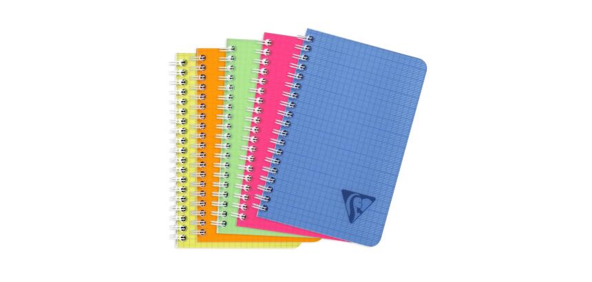 Carnet reliure intégrale Linicolor FRESH 11x17cm 100 pages petits carreaux couverture plastique polypropyène rainuré Couleur aléatoire - Assortis
