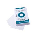 Paquet 100 fiches sous film - bristol ligné non perforé 75x125mm - Blanc