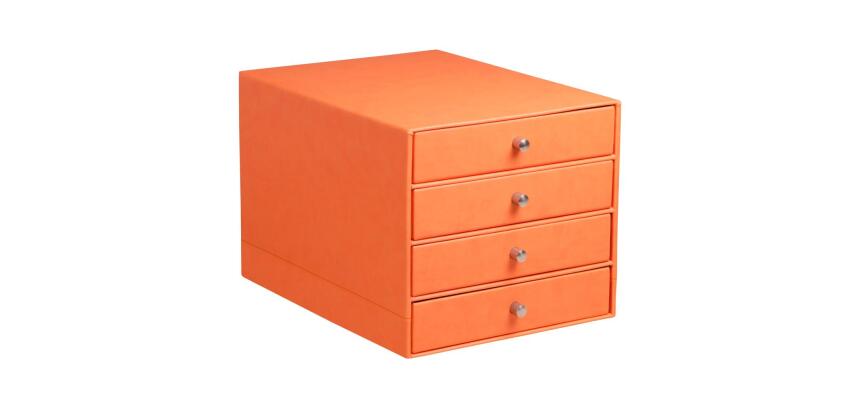 Rhodiarama trieur 4 tiroirs simili cuir italien 24,8x32,7x22,8 cm