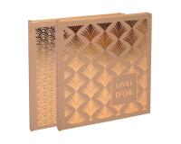 Livre d'or 140 pages tranche or - Format 21x19cm - PALMYRE