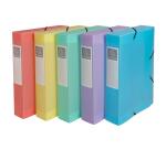 Chrom Pastel Box File A4 60mm PP 0.7mm - Assorted colours