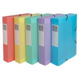 Chrom Pastel Box File A4 60mm PP 0.7mm - Assorted colours