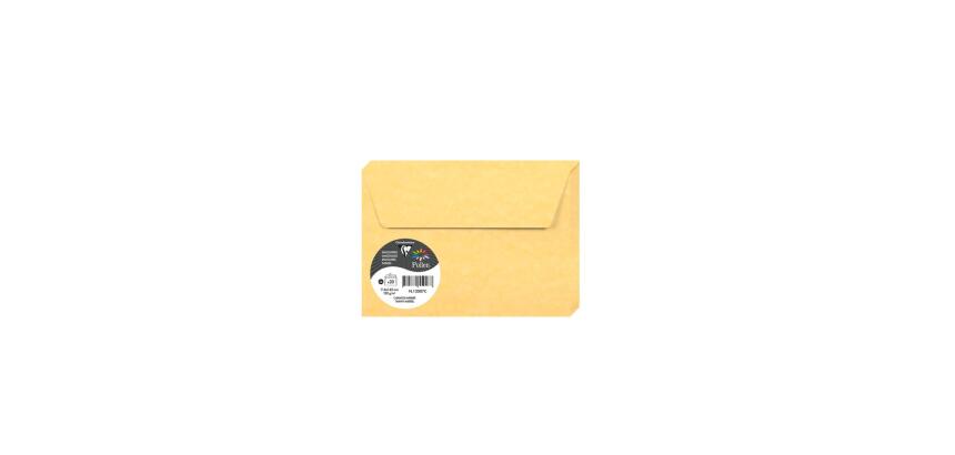 PAPIERS MARBRÉS, Paquet de 20 enveloppes Pollen 114x162mm 120g/m2 - Chamois marbré
